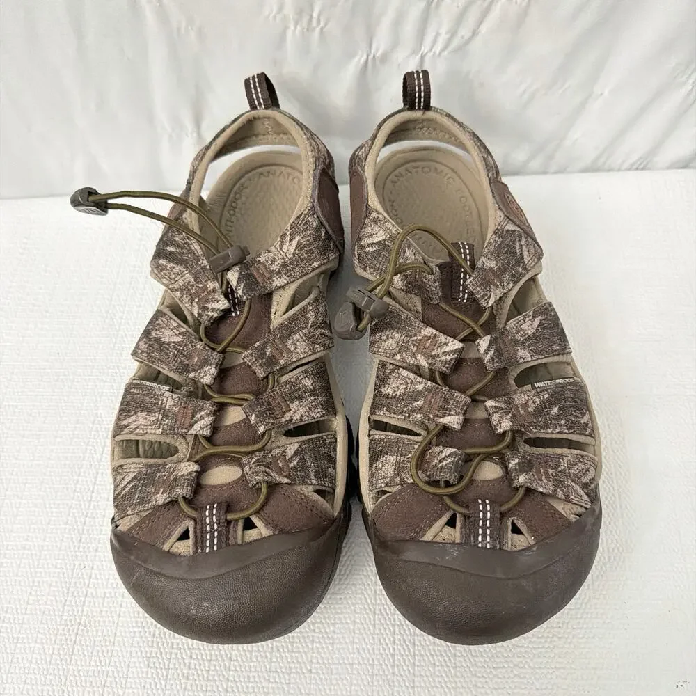 Keen Newport H2 Sport Sandals Men's Size 8.5 Brown Camouflage